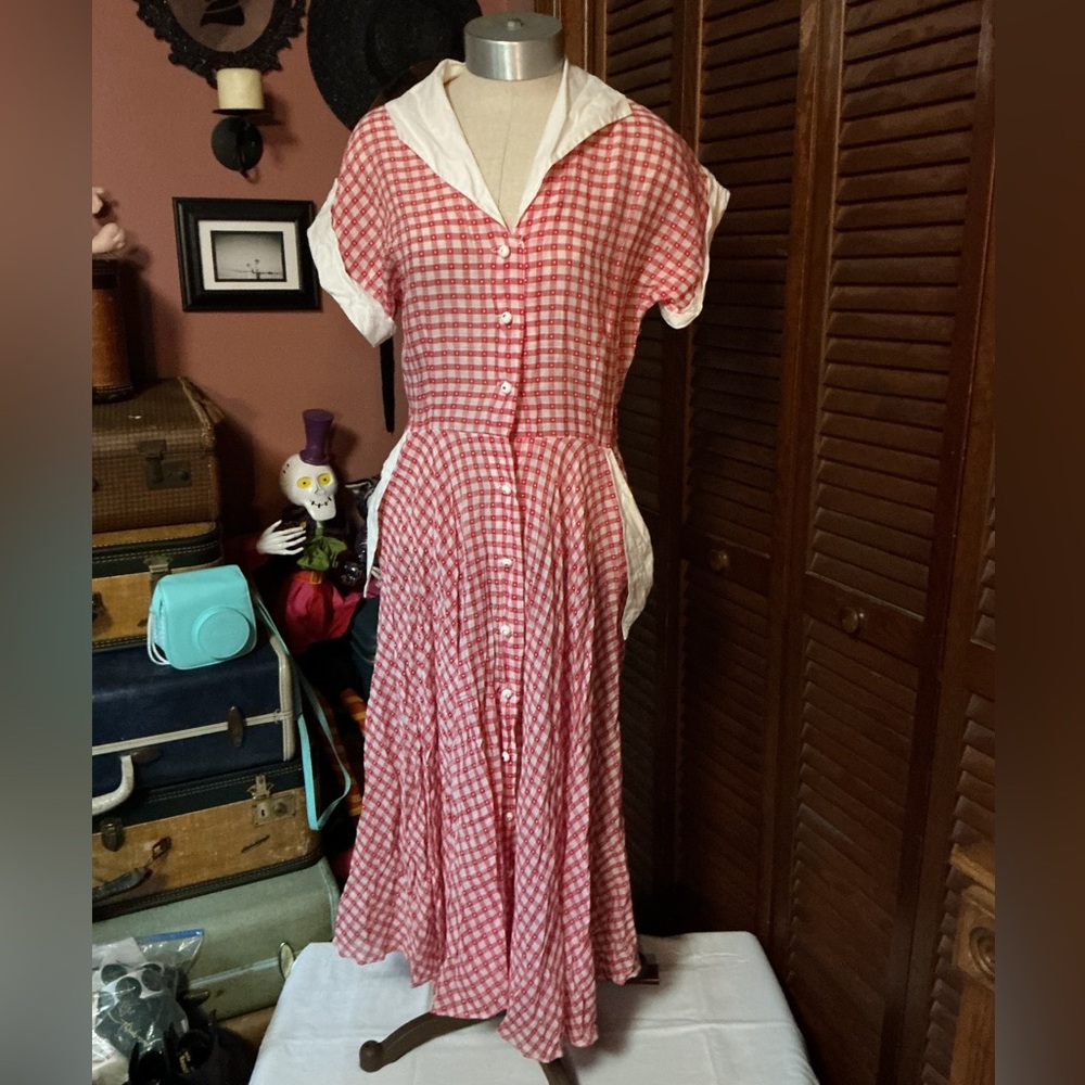 Vintage 1940’s gingham Dress